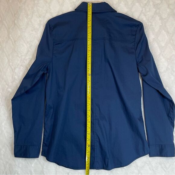 NWT Chico’s Casual Cotton Button Down Collared Long Sleeve Shirt Blue Size 0 - Picture 10 of 16